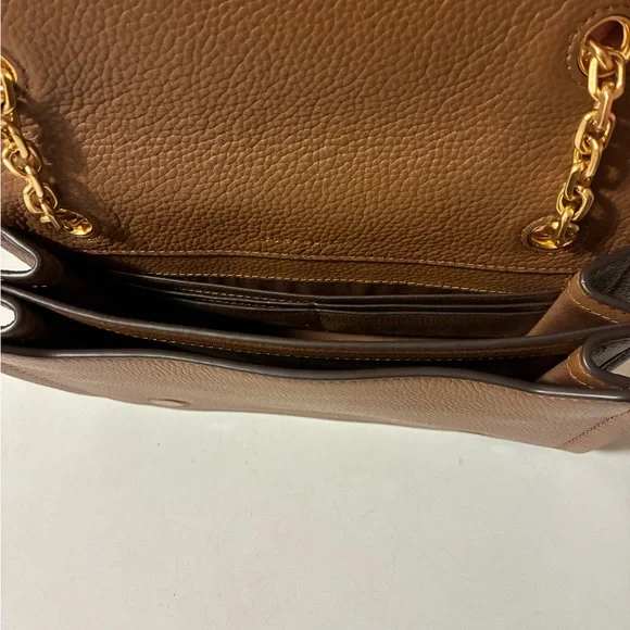 Tory Burch Authentic Carson Tan Convertible Crossbody Bag with Gold Chain - Picture 7 of 7